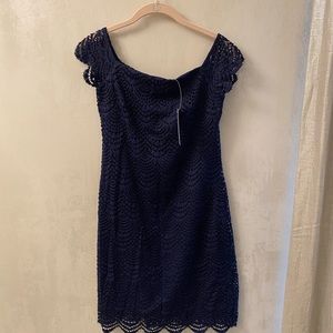 New with tags Lilly Pulitzer Navy Scallop Dress
